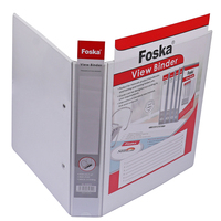 Carpeta de Plástico Foska con Insertos, Fácil de Usar, Reemplazable, Personalizada con Publicidad, Carpeta de Anillas de PVC, Carpeta de Anillas en D