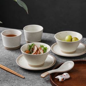 Vente chaude Vaisselle Japonaise Beige Couverts En Céramique Ensemble Porcelaine Cuillère Assiette et Bols Ensemble pour <span class=keywords><strong>Restaurant</strong></span> - Product Image 1