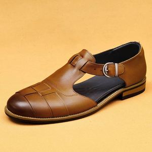 Sandalias Romanas Retro para Hombre, Impermeables, Casuales de Negocios para Verano, Hechas a Mano, Personalizadas, con Punta Redonda, de Cuero, Antideslizantes - Product Image 6