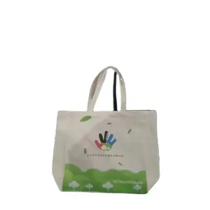 Wholesale And Custom Beautiful Polyester Canvas Gift Bag Canvas Handbag Shopping Polyester Canvas Bag