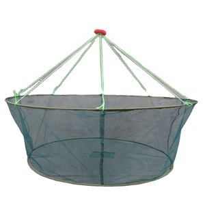 Red de pesca plegable Red de mano Red de cangrejo Red de pesca con cuerda de pesca y mango para peces, camarones, cangrejos - Product Image 1