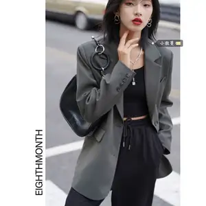 Wholesale 2024 New Design Women Fashion Elegant Slim Jacket Suit Long Sleeve Blazer Casual Coat For Female