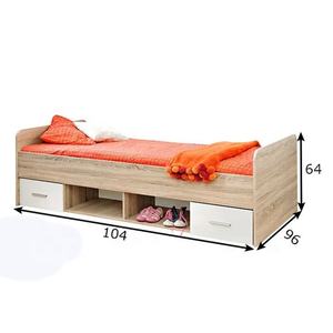 NOVA-Conjunto de Dormitorio para niños pequeños, Dormitorio <span class=keywords><strong>Juvenil</strong></span> con marco de madera Moderno, <span class=keywords><strong>cama</strong></span> individual con almacenamiento - Product Image 2