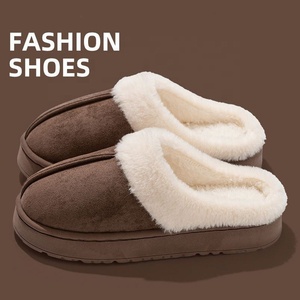 Chaussons d'intérieur chauds pour femme, faciles à enfiler, style <span class=keywords><strong>bottes</strong></span> <span class=keywords><strong>de</strong></span> neige moelleuses, en tissu pelucheux, pour l'hiver, en fourrure, en coton - Product Image 3