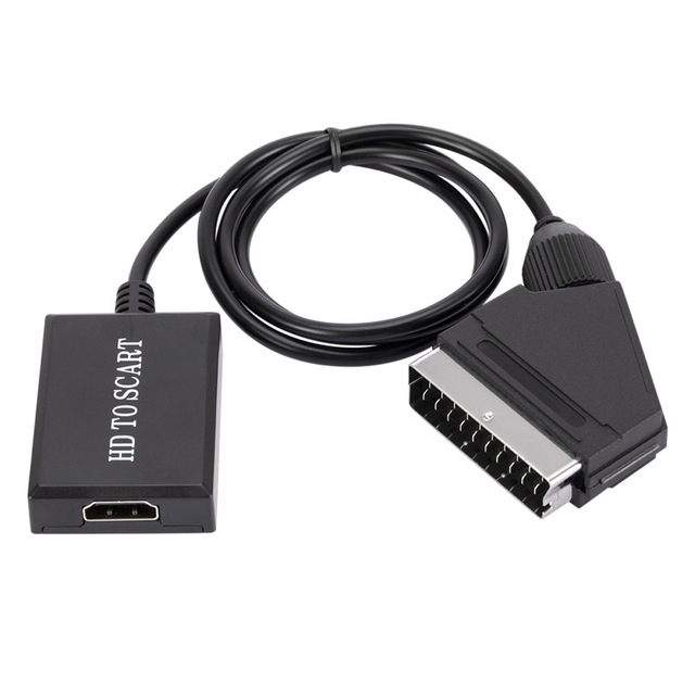 Cantell 1080P HD to Scart Video Audio Converter for HD TV DVD Game Accessories 0.7m