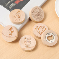 Ouvre-bouteille en bois multifonction et aimant pour réfrigérateur Décoration intérieure durable en bois Artisanat Boîtes en bois et enseignes murales Genre