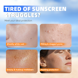 Protector Solar Invisible en Gel SPF50+ PA+++ al por Mayor para Pieles Oscuras, Sin Residuos Blancos, Sin Aceites, Resistente al Agua, 30ml - Product Image 3