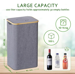 Thân Thiện Với Môi Công Suất Lớn <span class=keywords><strong>100L</strong></span> Chất Thải Giỏ Nhà Bếp Rỗng Chai Tổ Chức Tái Chế <span class=keywords><strong>Bin</strong></span> - Product Image 3