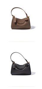 Bolso bandolera de hombro de gran capacidad de invierno de piel de vaca auténtica con logotipo personalizado, bolsos de cuero de alta calidad para mujer - Product Image 4