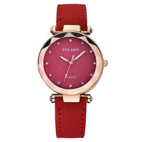 Montre à quartz pour femme avec bracelet en cuir, boîtier en alliage incrusté de diamants, ciel étoilé, écologique et sur mesure