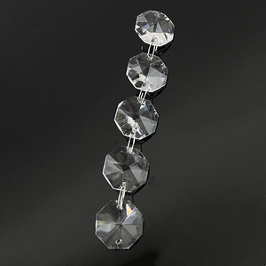 Effacer 24MM cristal octogone perles lustre rideau pièces guirlande chaîne pour mariage fête décoration MH-DS0401 - Product Image 2