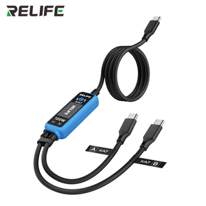 อะแดปเตอร์ชาร์จเร็ว RELIFE <span class=keywords><strong>XA7</strong></span> หน้าจอดิจิตอล 1 ต่อ 2 กำลังไฟ 100W พร้อมระบบตรวจสอบแบบเรียลไทม์ รองรับโทรศัพท์มือถือระบบปฏิบัติการ Android และ iPhone ช่องเสียบ Type-C - Product Image 2