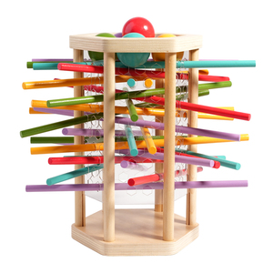 Mới Đến Montessori Trò Chơi Hội Đồng Quản Trị Đồ Chơi Bằng Gỗ Với Stick Kerplunk Trẻ Em Trò Chơi Cho Gia Đình Trò Chơi Không Để Cho Bóng Thả - Product Image 1