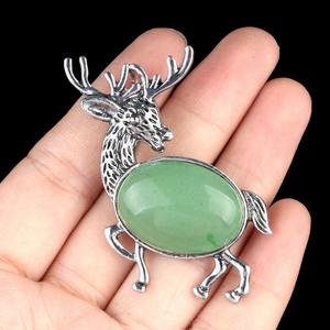 Vente en gros spécial pierre précieuse wapiti <span class=keywords><strong>broche</strong></span> pendentif pour collier cristal wapiti broches cristal naturel pierre wapiti forme <span class=keywords><strong>broche</strong></span> pour cadeau - Product Image 1