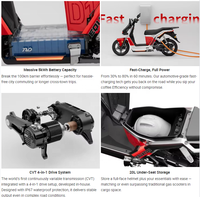 Scooter électrique EEC 5500W CVT avec écran TFT, 2 places, frein ABS, moto électrique, vitesse 110 km/h, autonomie 150 km