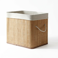 Panier de rangement en bambou tressé, organisateur pour espaces étroits, panier à linge, pour papier d'emballage, tapis de yoga et rangement de rouleaux divers