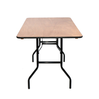 Meilleures Offres d'Usine : Tables de Banquet Pliantes en Bois, Tables Pliantes Portables en Métal avec Plateaux en Bois à Prix Réduits