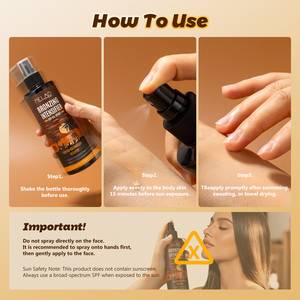 Huile bronzante à séchage rapide, formule éco-responsable et sans cruauté, OEM ODM, accélérateur <span class=keywords><strong>de</strong></span> <span class=keywords><strong>bronzage</strong></span> hydratant pour le visage et le corps - Product Image 6