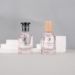 50ml Perfume <b>Spray</b> <b>Bottle</b> Wooden Cap Glass Portable Travel Luxury Refillable <b>Empty</b> Perfume <b>Bottle</b> - Product Image 2