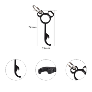 Trong kho kim loại <span class=keywords><strong>Mickey</strong></span> Keychain đáng yêu ngoài trời EDC tiện ích cho rượu vang & bia mở chai công cụ nhà bếp - Product Image 1