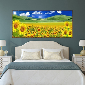 Kit Pittura Diamante 5D Fai da Te Girasole 60x120CM <span class=keywords><strong>con</strong></span> Cornice, Decorazione Murale in Resina Dipinta a Mano, Vendita all'Ingrosso - Product Image 2