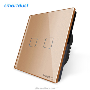 Interruptor Táctil Smartdust de Alta Qualidade, 2 Vias, 2 Gangues, Painel de Vidro, Interruptor de Toque para Luz de Parede/Escada - Product Image 2