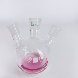 Frasco <span class=keywords><strong>de</strong></span> Vidrio <span class=keywords><strong>de</strong></span> Cuarzo Transparente <span class=keywords><strong>de</strong></span> Alta Resistencia a la Temperatura, con Tres Cuellos y <span class=keywords><strong>Fondo</strong></span> <span class=keywords><strong>Redondo</strong></span>, para Pruebas <span class=keywords><strong>de</strong></span> Laboratorio - Product Image 6