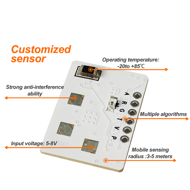24GHz Blue Tooth Connection App Control Radar Sensor Module Parameter Adjustable Supports Presence Breathing Detection Module