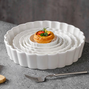 Plat à <span class=keywords><strong>tarte</strong></span> en céramique Eastern Rock, résistant aux hautes températures, <span class=keywords><strong>moule</strong></span> à pâtisserie durable pour un usage domestique, sûr pour les plats occidentaux, dim sum, plat profond - Product Image 3