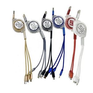 Custom Design Adjustable Plastic Phone Charger <b>Cable</b> with Glow Logo Thermal Transfer Printing <b>USB</b> - Product Image 1