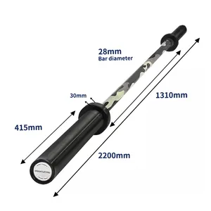 Rouser Fitness kamuflaj desen eğitim halter Barra Con Pesas spor ağırlık vücut geliştirme Bar - Product Image 1