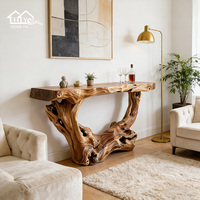 Table console en bois de luxe moderne, table d'appoint de haute qualité pour salon, chambre, hall d'hôtel, villa, décoration de meubles de maison