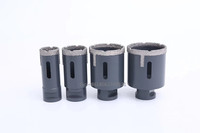 HEYIDA Jeu de forets diamantés brasés sous vide à sec pour béton 32-40mm, filetage M14 hexagonal, finition oxyde noir, garantie 3 ans, granit