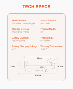 Controlador de Juego WASP PUBG, Gatillo de Pulso, Joystick de Disparo Rápido, Gamepad <span class=keywords><strong>para</strong></span> Teléfono Inteligente, Control <span class=keywords><strong>para</strong></span> Juegos Móviles <span class=keywords><strong>Call</strong></span> <span class=keywords><strong>of</strong></span> <span class=keywords><strong>Duty</strong></span> - Product Image 6
