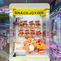 Machine à grue à monnayeur économique avec armoire métallique et support en anglais pour les jeux d'arcade à prix en peluches