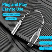 Nylon-Jacke DC-Verlängerungskabel Audio Typ C auf 3,5mm Buchse mit 1 Jahr Garantie