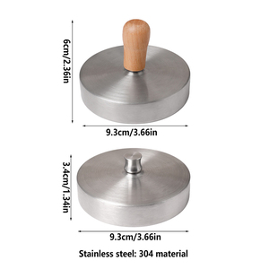 Accesorios Premium para Plancha de <span class=keywords><strong>Hamburguesas</strong></span>, Prensa Manual para Carne, Molde Antiadherente de Acero Inoxidable para Prensar <span class=keywords><strong>Hamburguesas</strong></span>, para Cocinar en la Cocina - Product Image 2