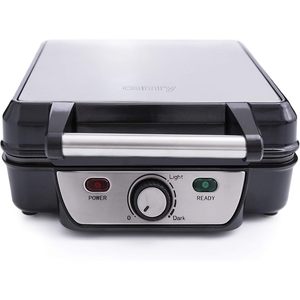 Máquina para hacer gofres belgas Camry de 1500W con superficie antiadherente y control mecánico para 4 gofres - Product Image 1