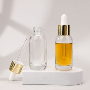 Factory Wholesale Luxury Customized <b>Empty</b> Clear Glass Essential Flower Oil Dropper <b>Bottle</b> with Dropper Cap - Product Image 1