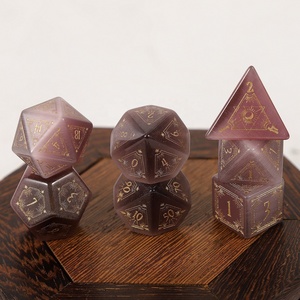 Feeron vente en gros de pierres précieuses naturelles mdn jeu de dés 7 pièces motif étoile dorée tranchant polyédrique écologique Durable <span class=keywords><strong>RPG</strong></span> - Product Image 4
