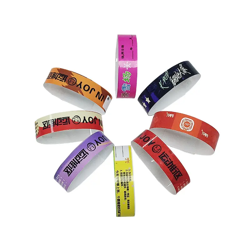 कस्टम क्रिसमस पार्टी के लिए रोल में tyvek wristband tyvek कागज कंगन tyvek wristbands कागज