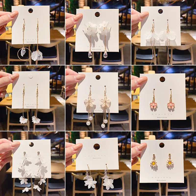 Simple Temperament White Flower Earring Delicate New Design Earrings Fashion Girls Earrings Jewelry 2023