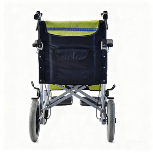 Comodidad portátil para discapacitados Marco de aluminio Reposabrazos fijo ligero Almohadilla de PU Silla de ruedas plegable manual 100kg Capacidad de carga 6 "PVC - Product Image 6