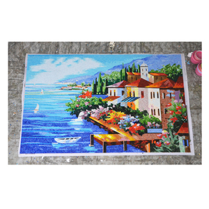 ZF mejor calidad personalizado mosaico pintura al óleo azulejo de la pared <span class=keywords><strong>precio</strong></span> por <span class=keywords><strong>metro</strong></span> cuadrado 3D pared arte decoración mosaico arte murales para la venta - Product Image 1