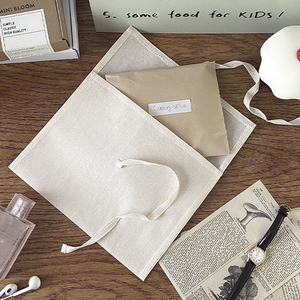 High Quality Custom Logo Cotton <b>Envelope</b> Dust Bag Recyclable Packaging Cotton Linen <b>Envelope</b> Pouch with Flap - Product Image 6