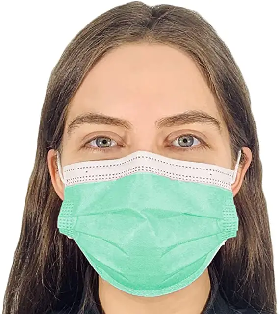 Face Mask Disposable Masks for Adult 3-Ply Mouth Cover Dust Safety Protection
