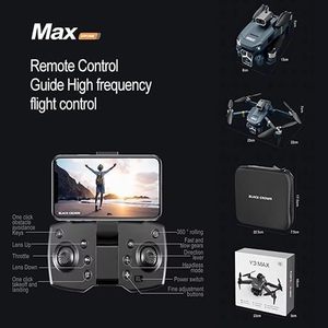 Dwi Dowellin Y3 MAX Brushless Drone a cinque lati evitamento ostacoli doppia batteria 4K 1080P HD doppia fotocamera WIFI telecomando - Product Image 2