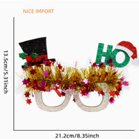 Lunettes de Noël HO-1 style dessin animé pour adultes et enfants, décoration de fête costumée, monture de lunettes de dessin animé