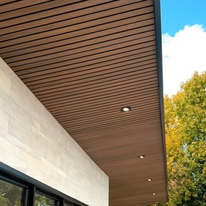High Quality Water Proof Wood and <strong>Plastic</strong> Composite WPC Fluted <strong>Wall</strong> Panel WPC Ceiling <strong>Tile</strong> for Outdoor Indoor Decoration - Product Image 1