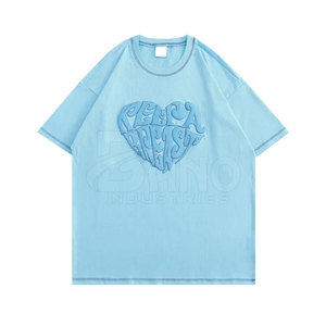 เสื้อยืดพิมพ์ลายพัฟแบบสวมหัวธรรมดาสำหรับผู้ชายเสื้อยืดพิมพ์ลายพัฟผ้าฝ้ายคุณภาพสูงดีไซน์ใหม่ - Product Image 2